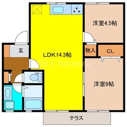 セジュール松泉Ｃ棟の物件間取画像